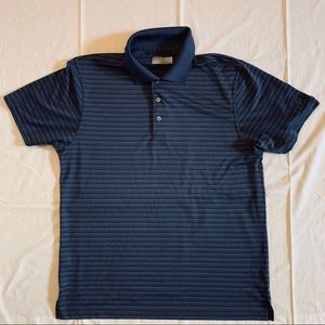 PGA TOUR Golf Performance Polo Shirt Striped Blue